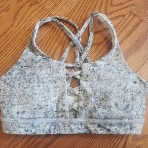 Grey Lululemon energy bra size 4